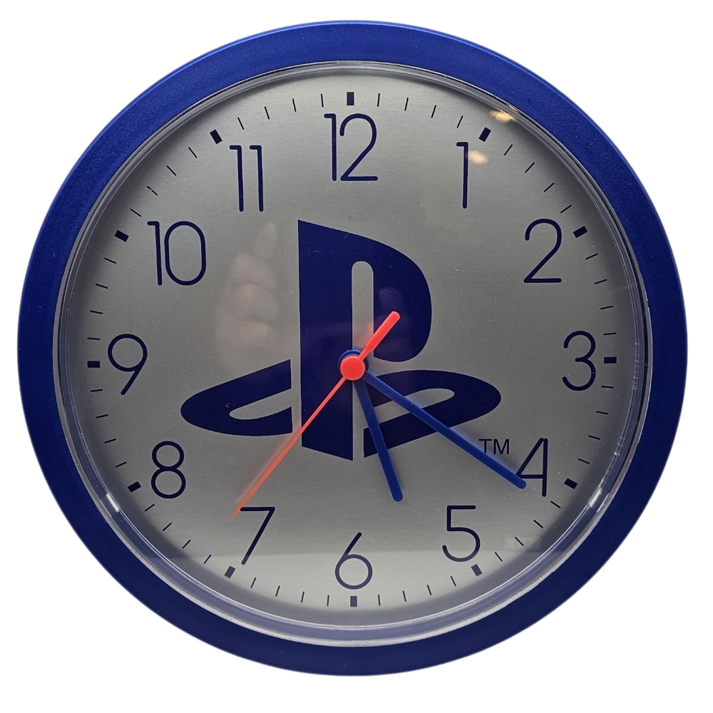 Vintage Playstation 1 PS1 System Console Promotional Blue Wall Clock *RARE*‎